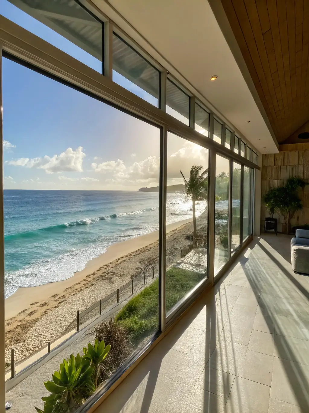 A cozy, sunlit home in Laguna Beach, California, representing the dream of homeownership achievable with an FHA loan. The image should convey affordability and accessibility.